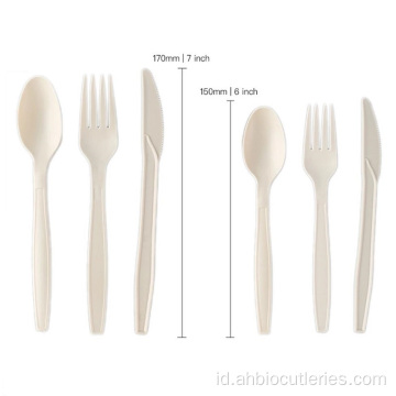 Peralatan makan yang dapat terbiodegradasi PLA Spoon Fork and Knife Cutlery